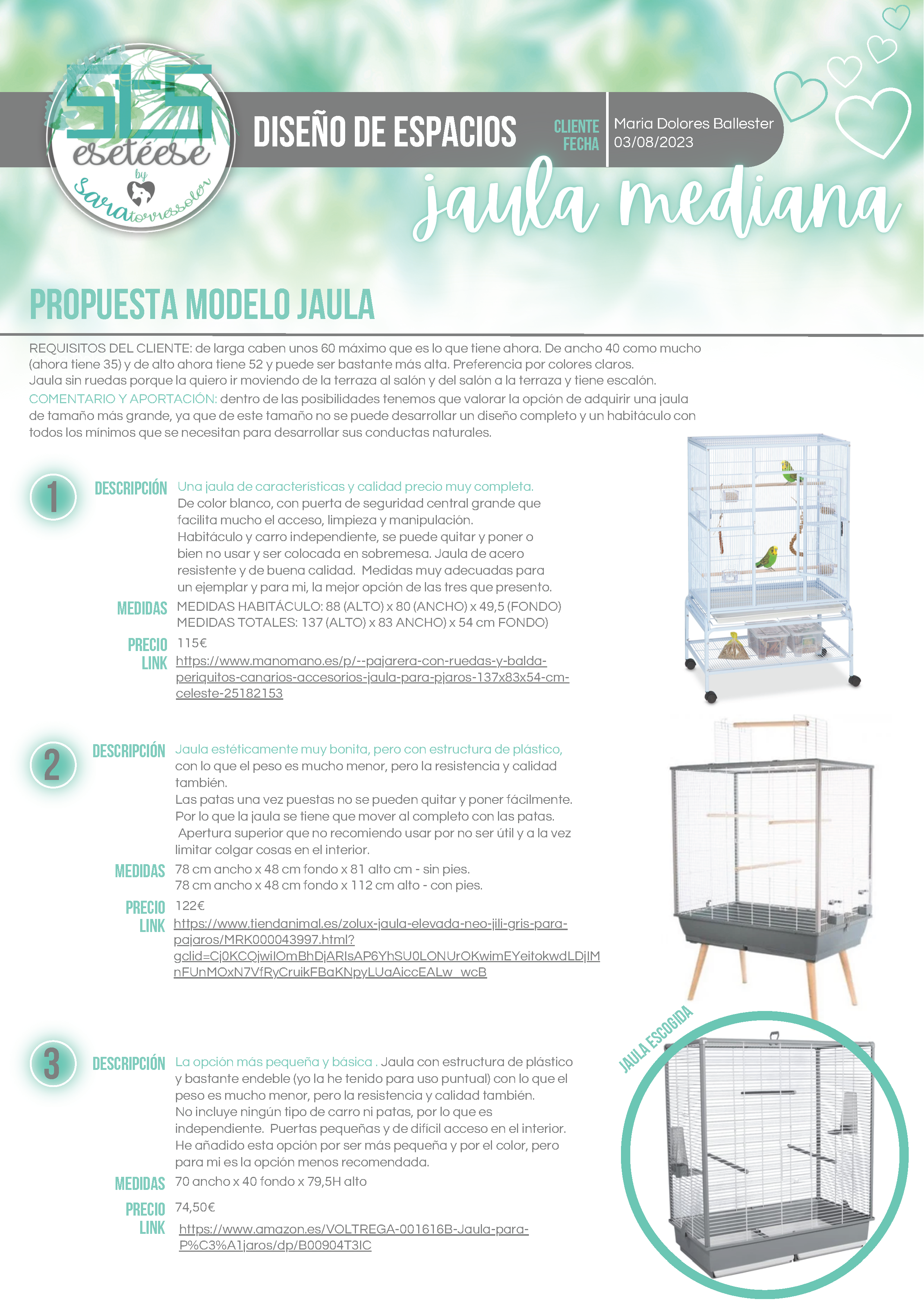 DISEÑO DE ESPACIOS | Jaula