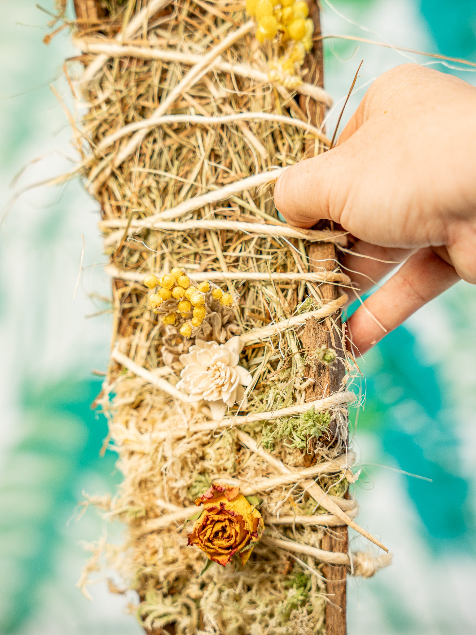 Bandeja eucalipto rellena