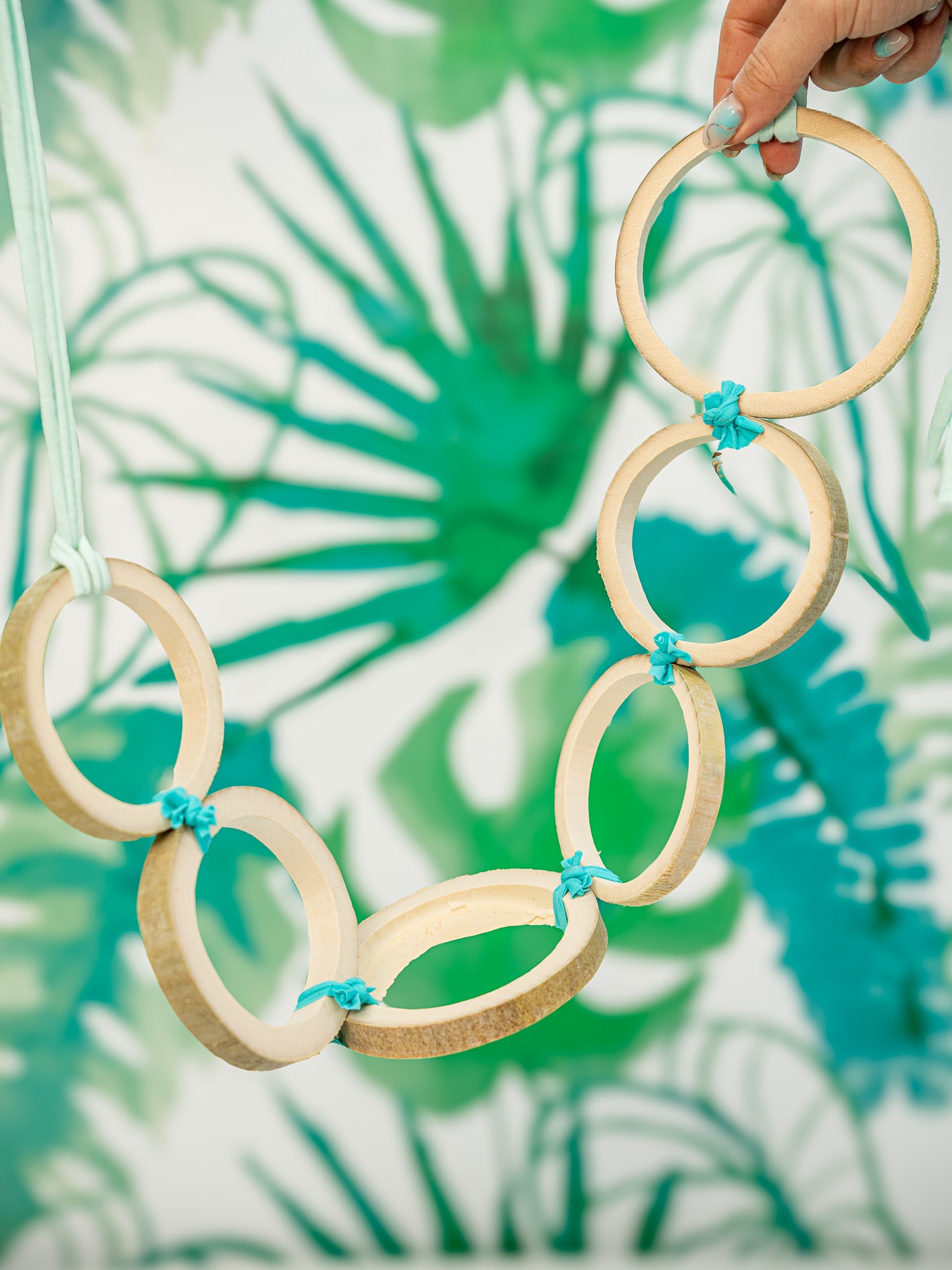 CADENA ANILLAS BAMBÚ XL