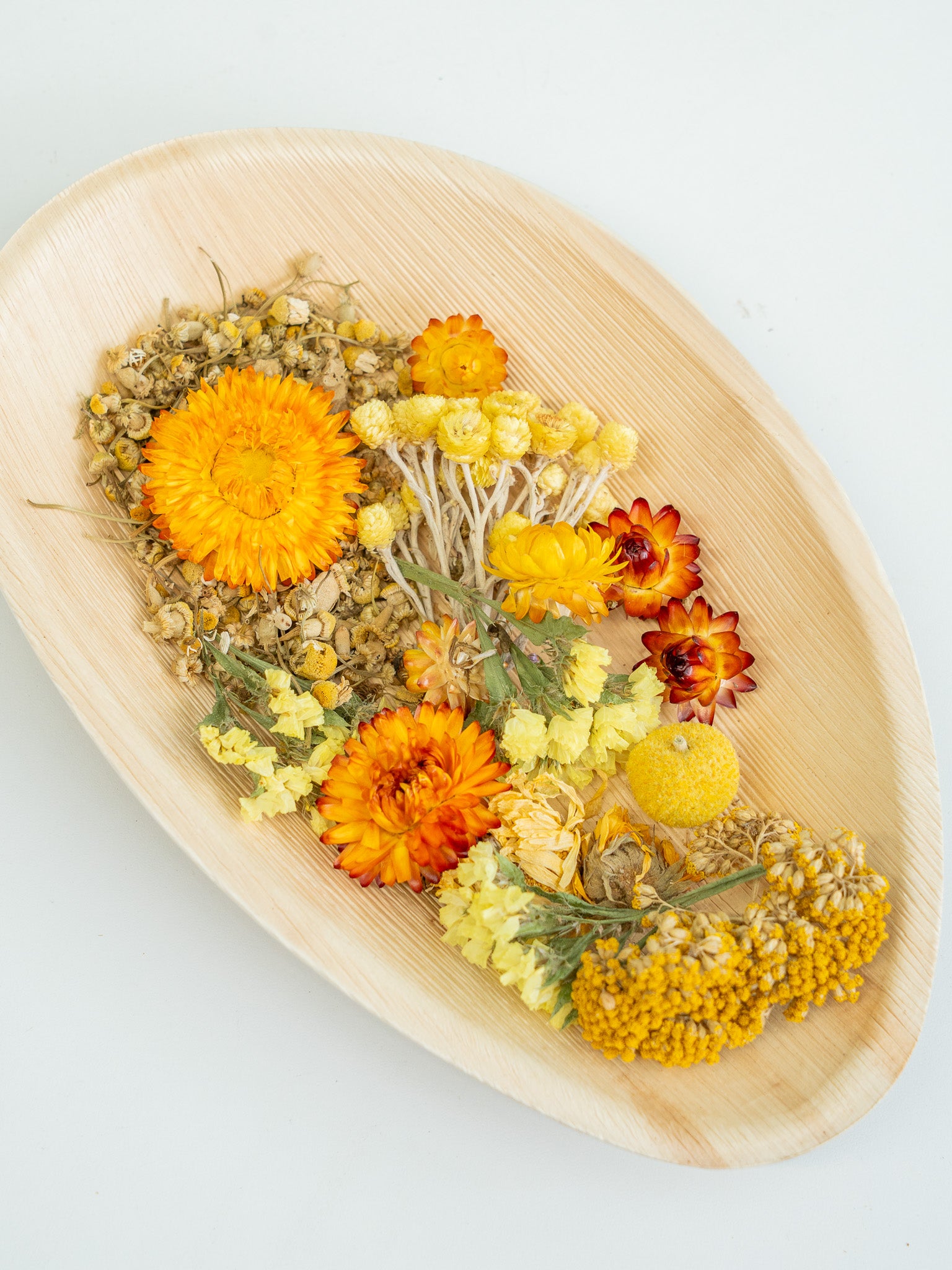 Bolsa flores secas amarillas