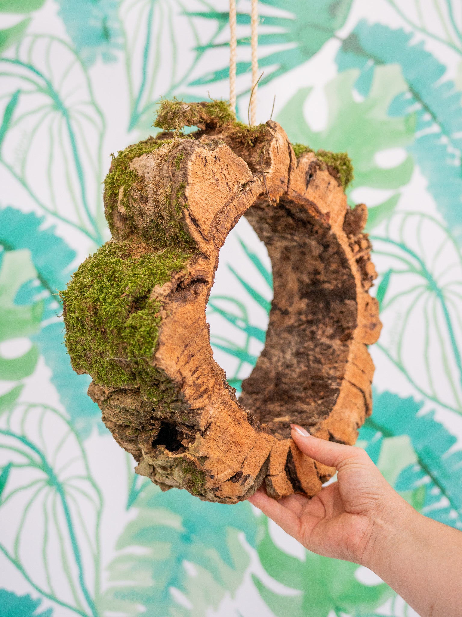 ARO DE CORCHO CON MUSGO (pieza única)