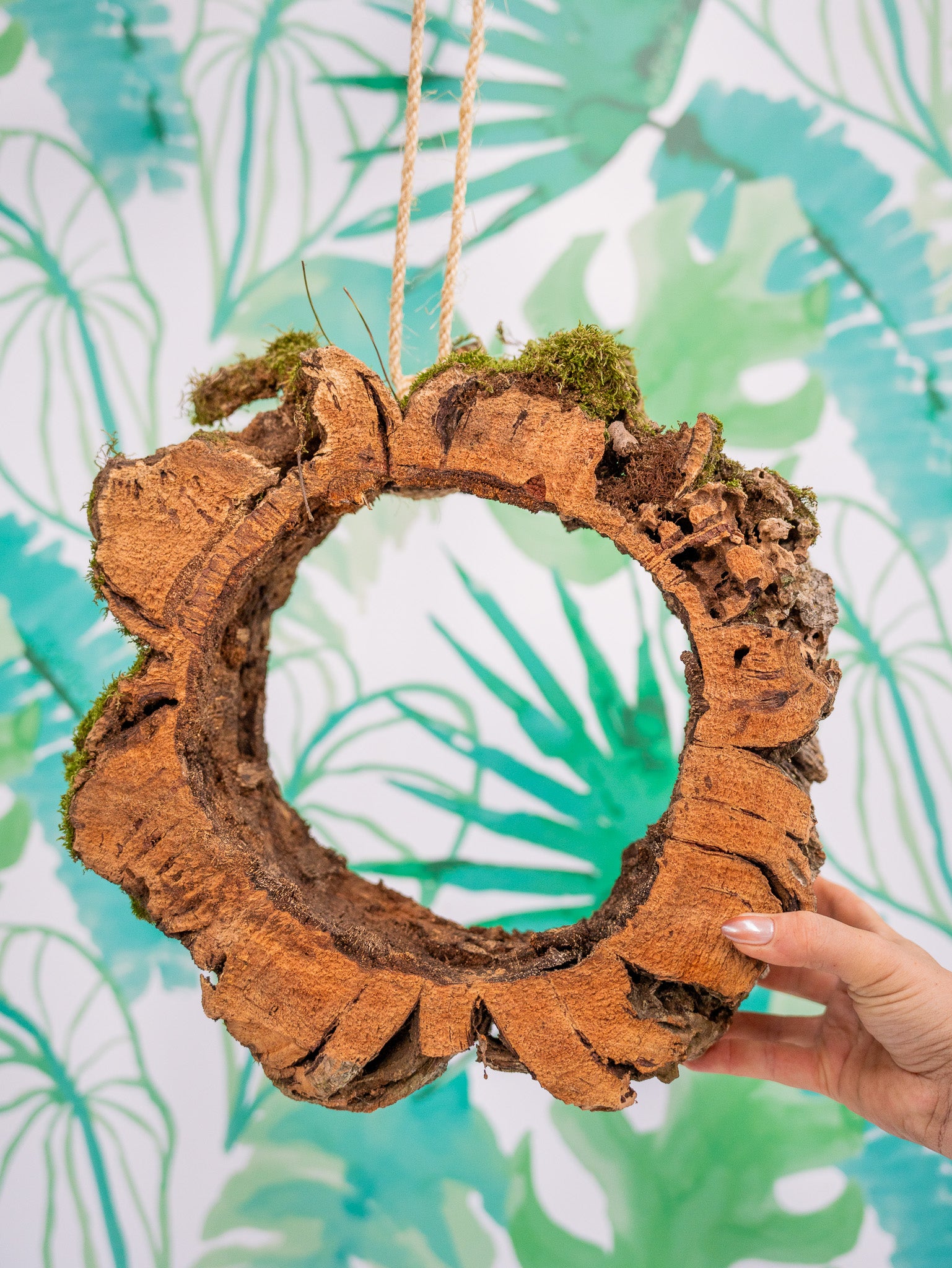 ARO DE CORCHO CON MUSGO (pieza única)