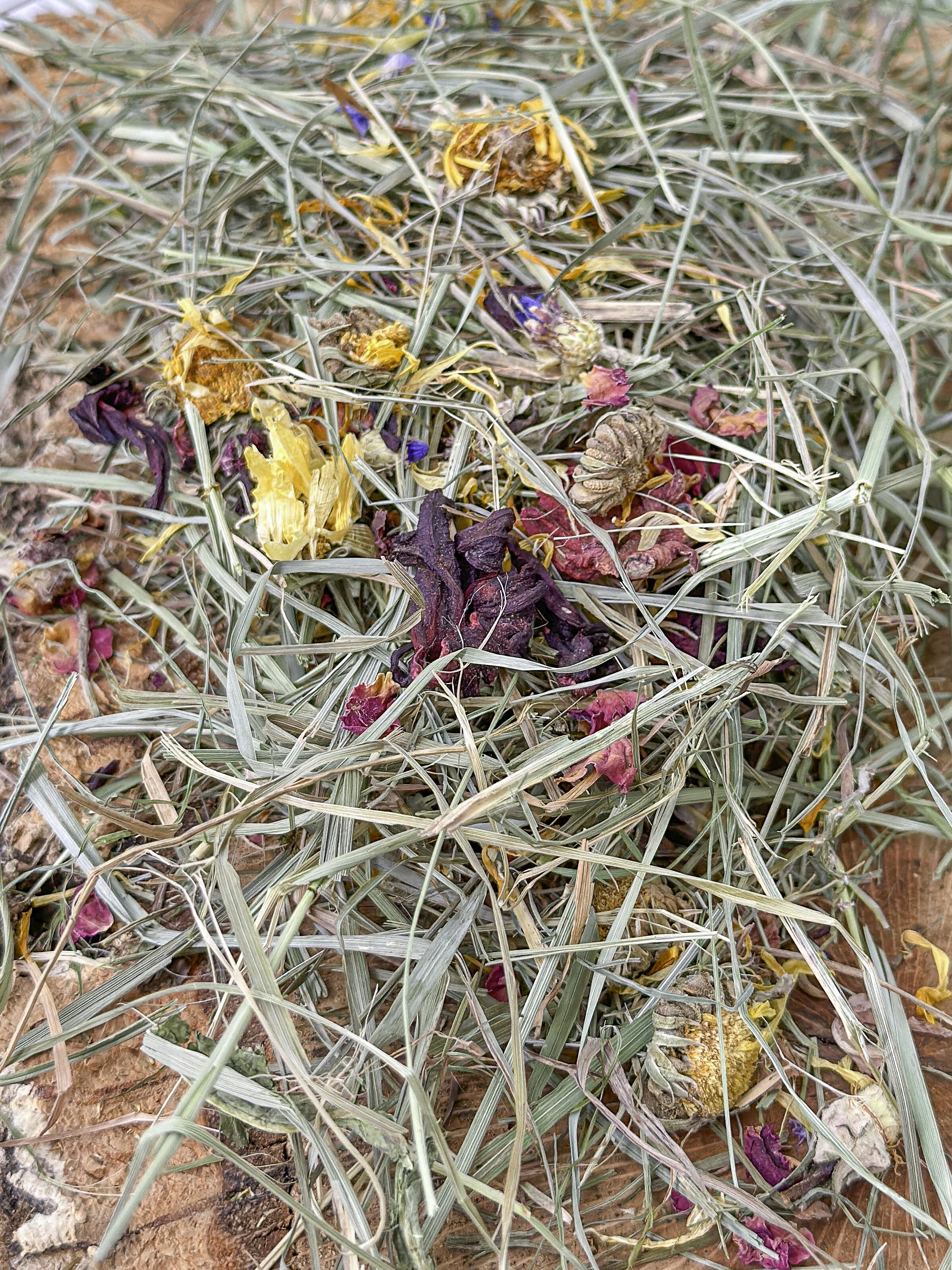 Heno prado de flores