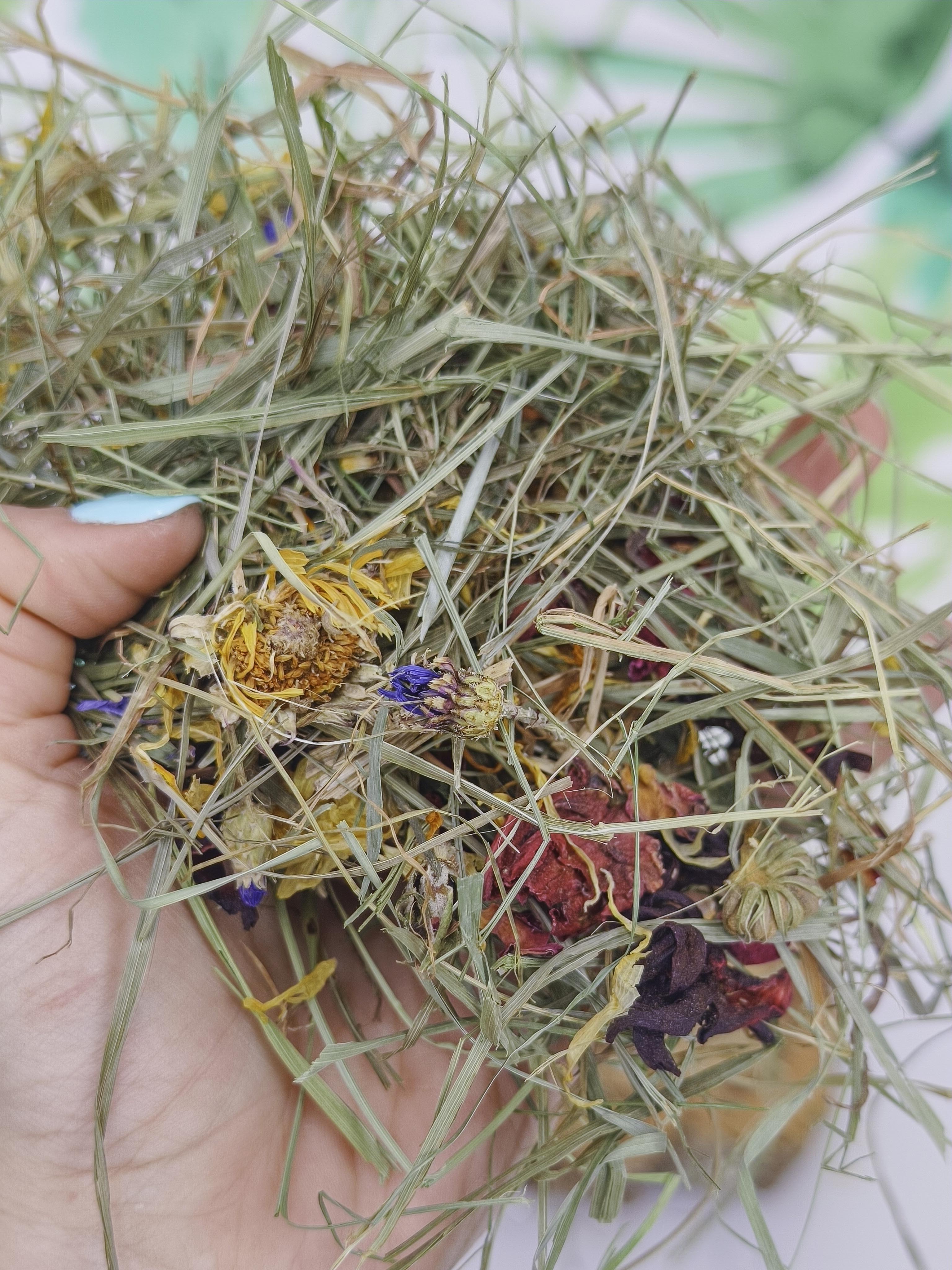 Heno prado de flores