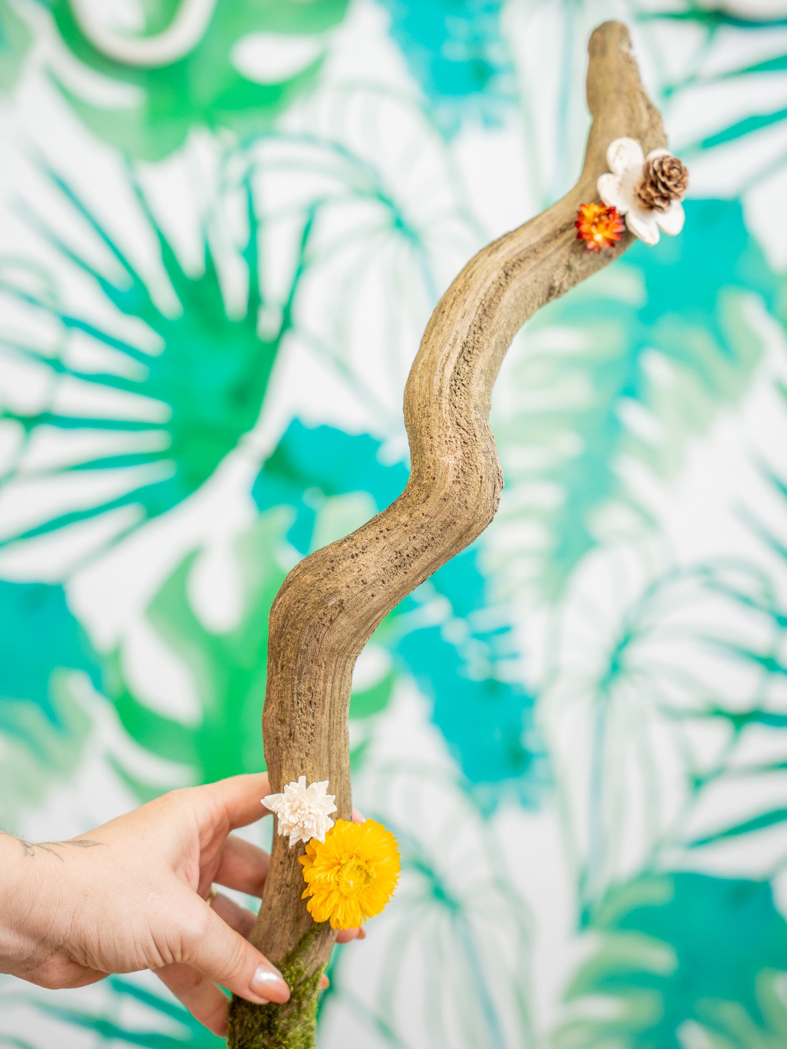 RAMA CON MUSGO curvada 65 cm (pieza única)