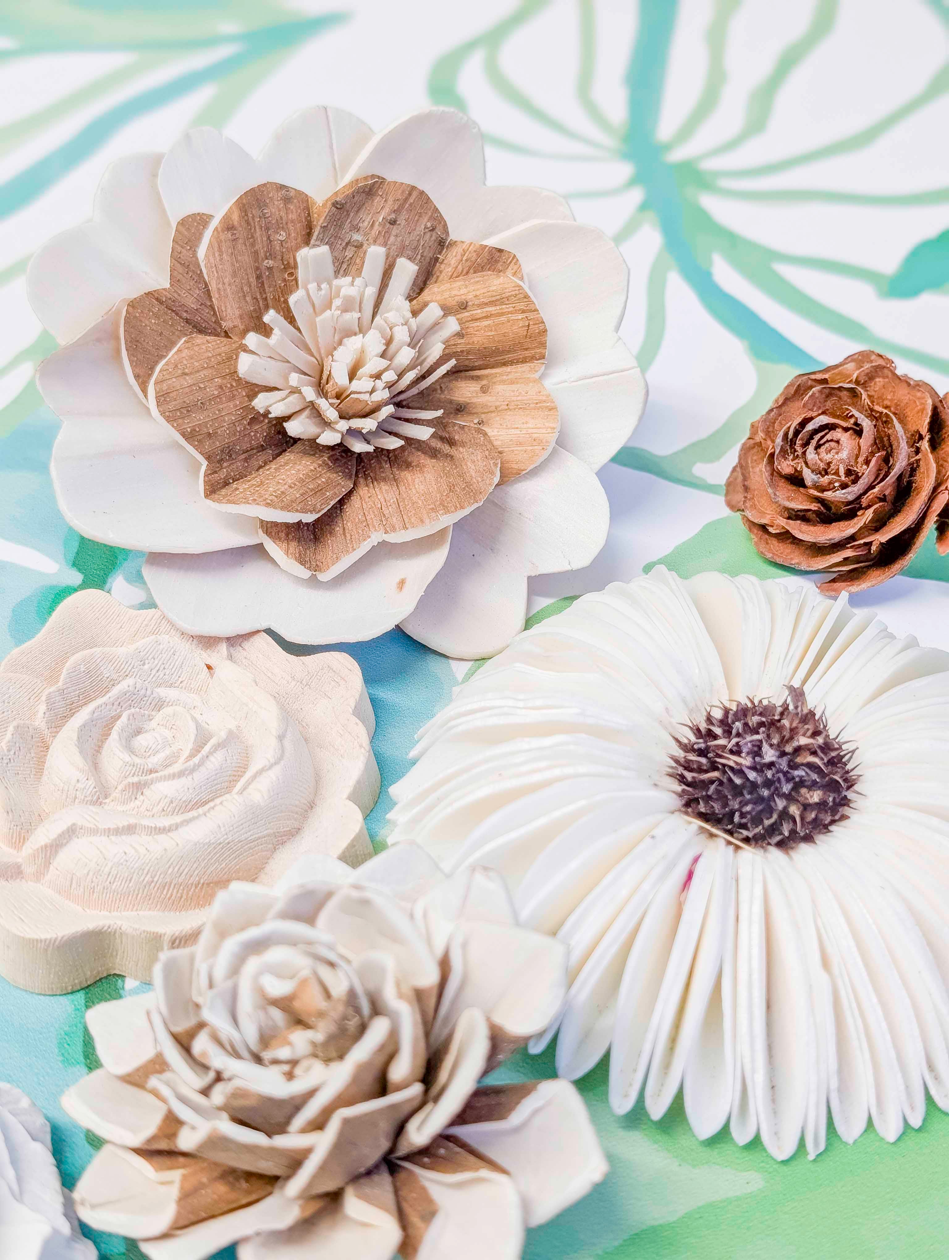 Bolsa flores varios materiales